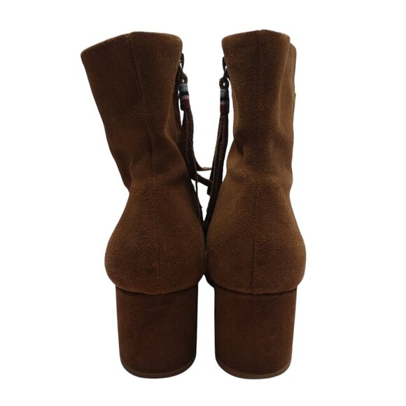 Toms Evie Brown Suede Heeled Ankle Boots Womens 7.5 - Picture 9 of 13